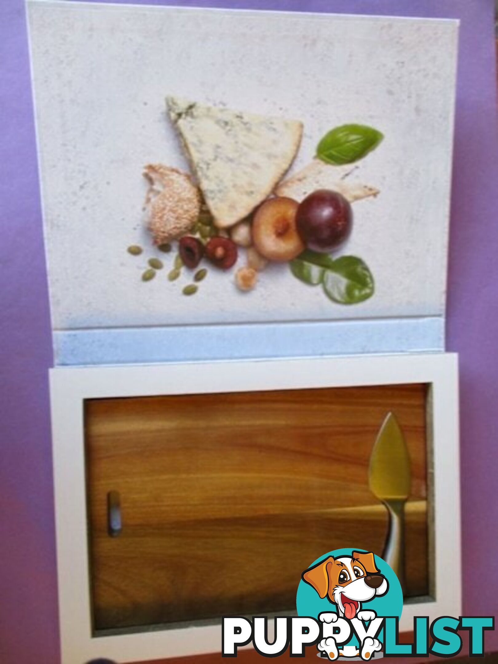 Brand New Epicurean 20x30cm Rect. Cheese Board & Knife-Woodcroft