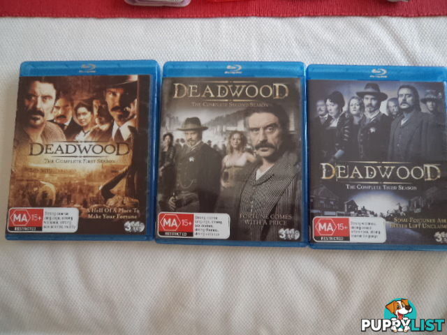 DEADWOOD ULTIMATE COLLECTION SEASONS 1-3 BLUE RAY 9 DISC SET