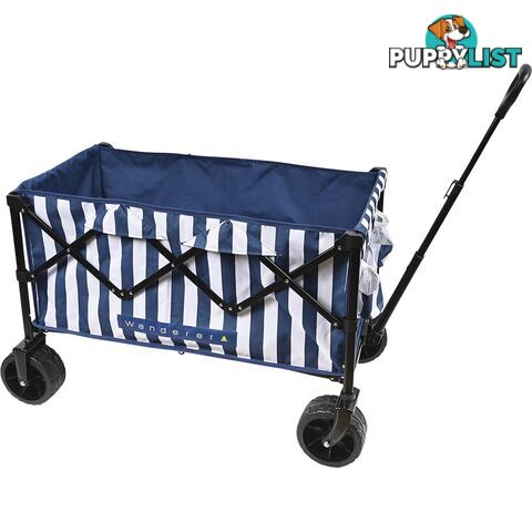 Wanderer Flat Fold Cart 100kg Nautical Stripe