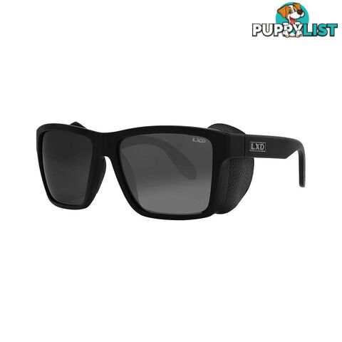 LXD Unisex Caspian Sunglasses Matt Black with Photochromatic Lens