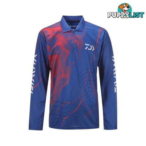 Daiwa Men's Navy & Red Sublimated Polo