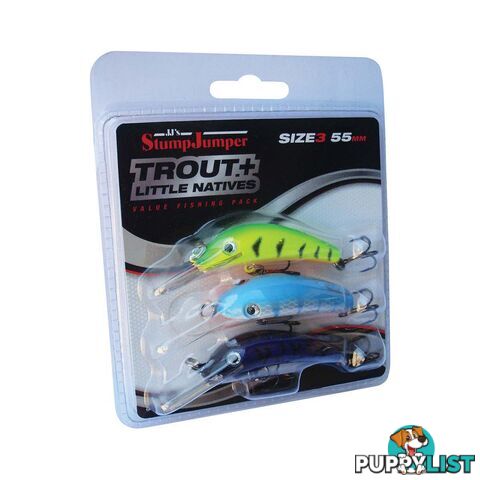 JJS Lures StumpJumper Trout and Little Natives Value Pack 55mm