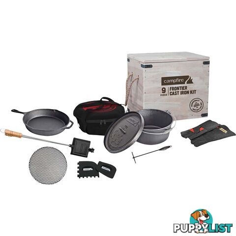 Campfire Frontier 9 Piece Cast Iron Cook Set