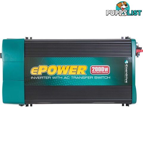 Enerdrive 2000W True Sine Wave Inverter with AC Transfer and Safety Switch