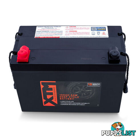 XTM Deep Cycle AGM Battery DC12-100AGM