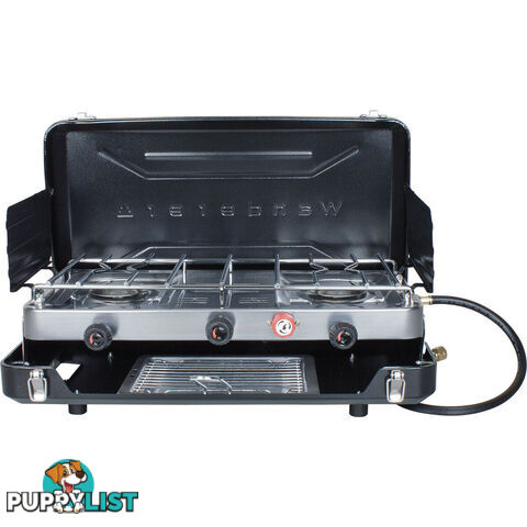 Wanderer LPG Portable 2 Burner Stove with Grill