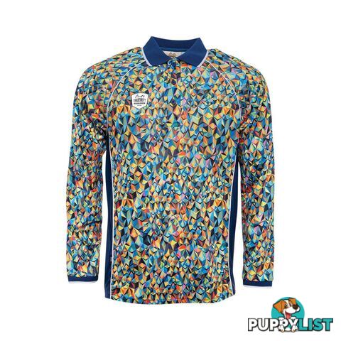 TradeMutt Men's Graphic Long Sleeve Sublimated Polo