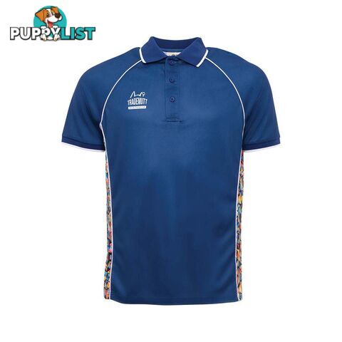 TradeMutt Men's Solid Short Sleeve Sublimated Polo