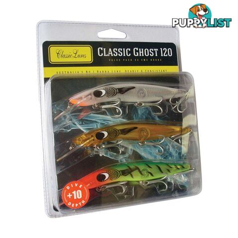 Classic Ghost 120 Hard Body Lure Triple Pack