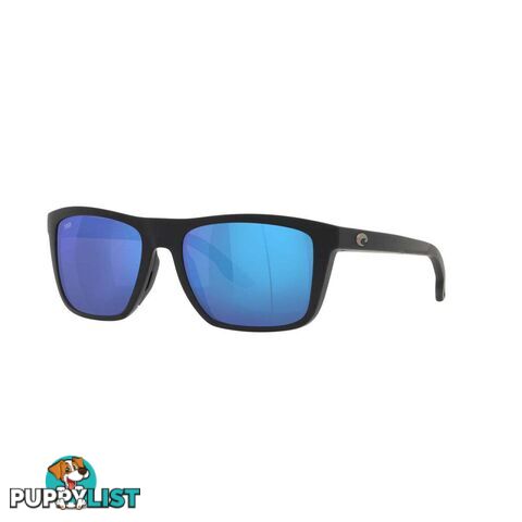 Costa Mainsail Men's Polarised Sunglasses Matte Black with Blue Lens