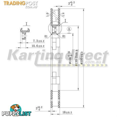 Go Kart Brake Disc 200mm x 18mm wide Kartelli high performance - ALL BRAND NEW !!!