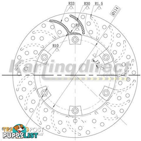 Go Kart Brake Disc 200mm x 18mm wide Kartelli high performance - ALL BRAND NEW !!!