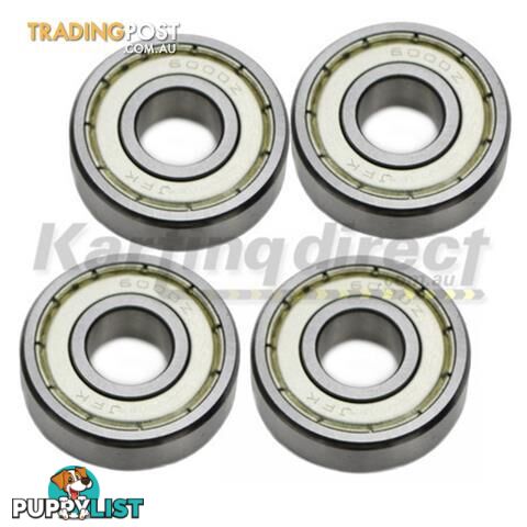 Go Kart 25mm Stub Bearing 6000zz 4 pak OD 26mm x ID 10mm x 8mm - ALL BRAND NEW !!!