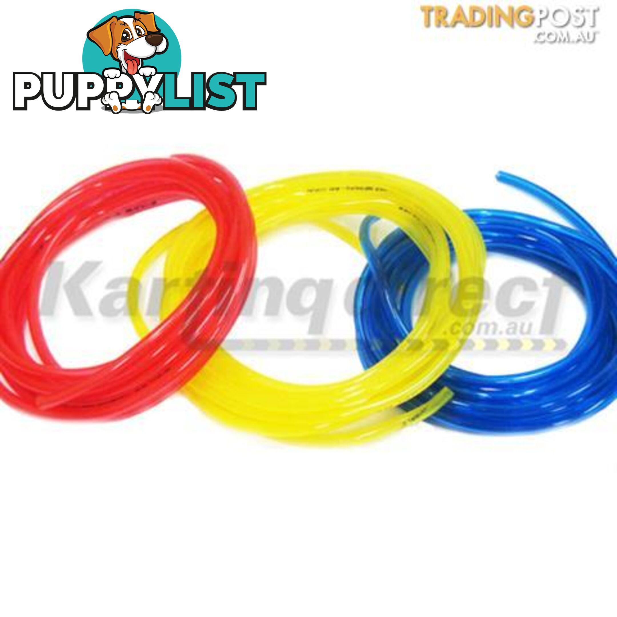 Go Kart MG Red FULL SET TYRES W/ 3M FUEL LINE AND 2 HI FLOW FUEL FILTERS Full set on MG YELLOW tyres 3m Fuel Line, your choice between red, yellow, blue or clear. Please leave a message when checking out, if no message is left a random colour will be sent