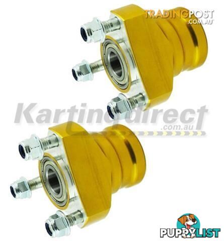 Go Kart Front Mini Hub Set Gold Suit 17mm x 55mm stub axles - ALL BRAND NEW !!!