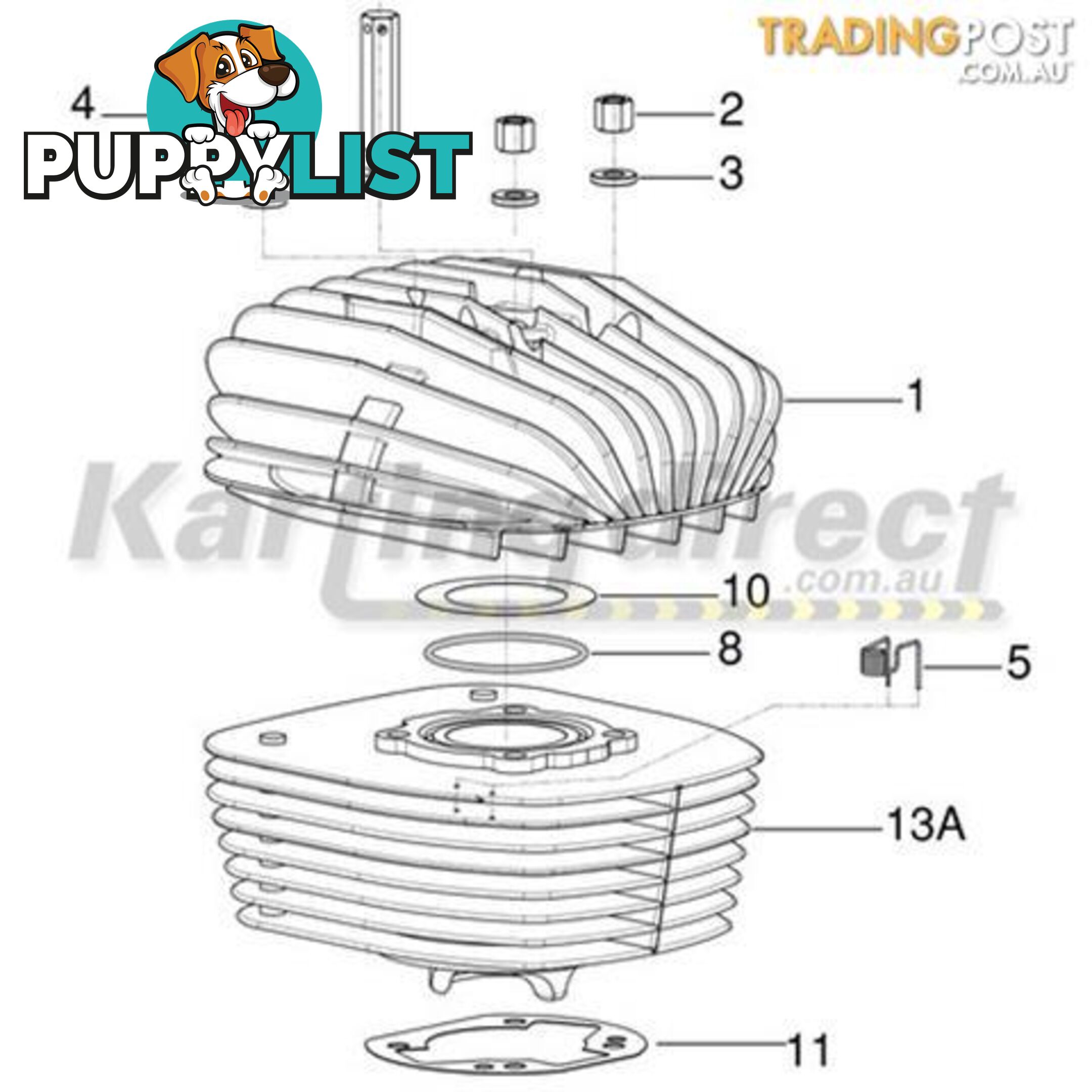 Go Kart CYLINDER GASKET 5/100 -TOP / X30 / KA100 - ALL BRAND NEW !!!