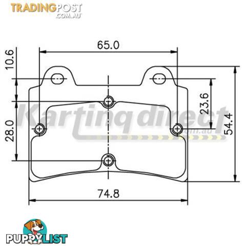 Go Kart Brake Pads  Suit ARROW MONACO OMEGA  DENT BRAKES 11mm Thick - ALL BRAND NEW !!!