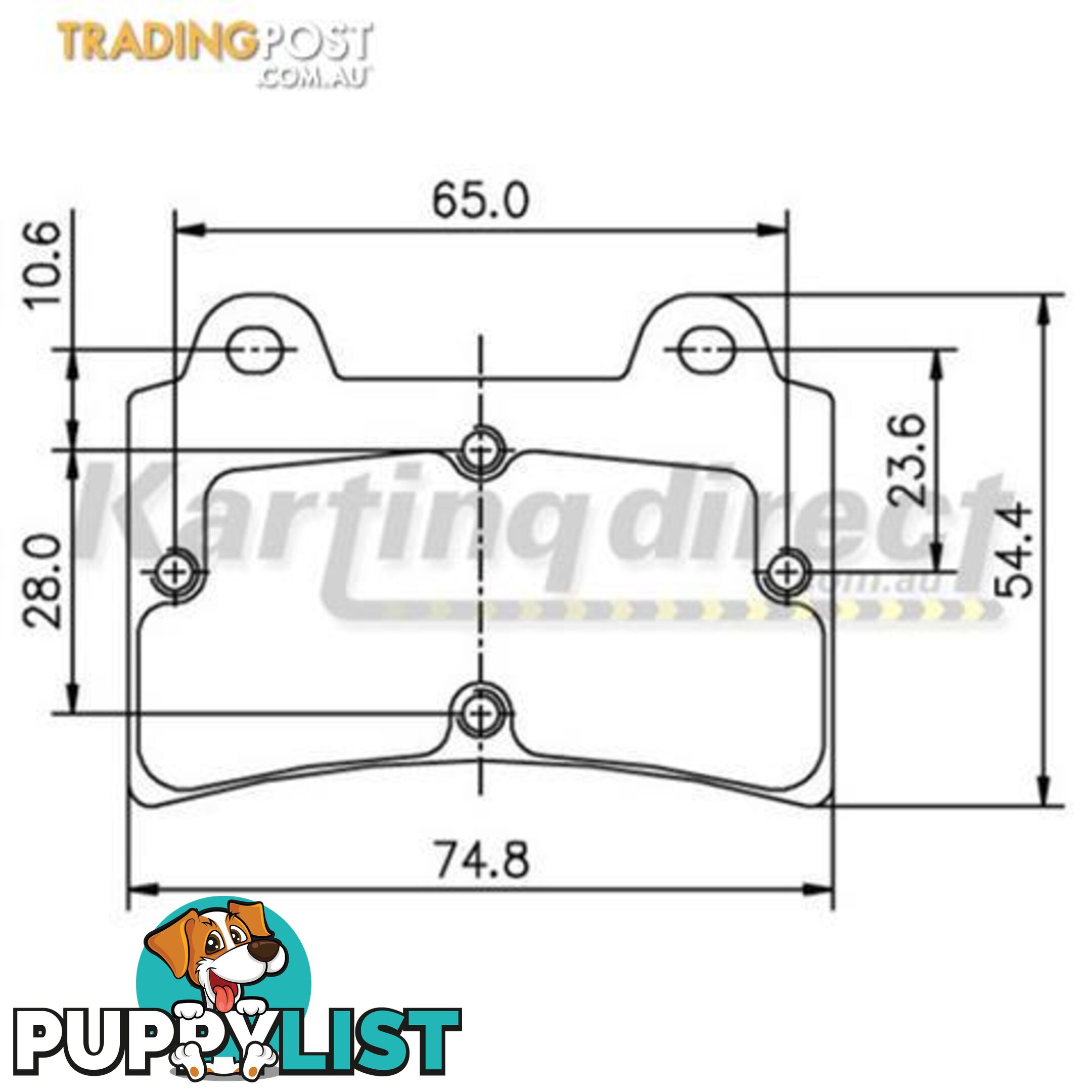 Go Kart Brake Pads Suit ARROW MONACO OMEGA DENT Compatible Brakes 15mm Thick - ALL BRAND NEW !!!