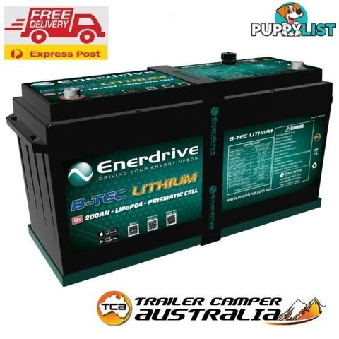 Enerdrive ePOWER B-TEC 12V 200Ah GEN2 Lithium Battery Bluetooth