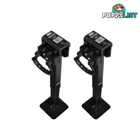 2x Ark 600mm Drop Down Corner Steady Stabiliser Leg Black