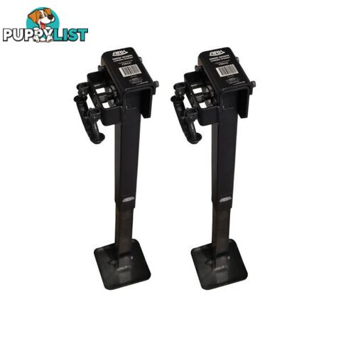 2x Ark 750mm Drop Down Corner Steady Legs Black