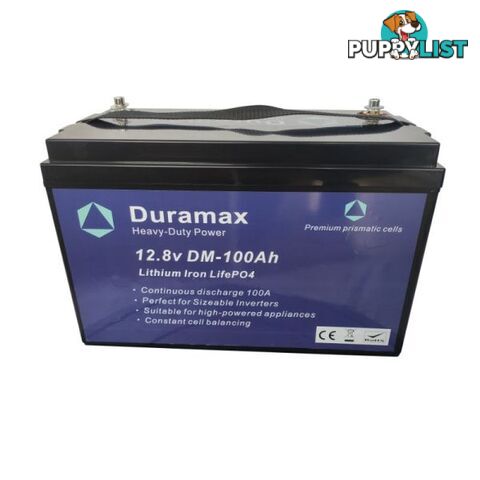 Duramax 100Ah 12V Lithium Battery LiFePo4 100A BMS Active Cell Balancing