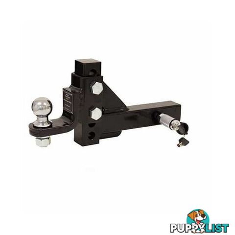 Brutus 3.5T Adjustable Hitch 3" Drop Rise with 50mm Tow Ball & Lock