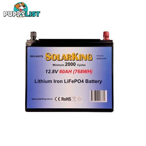 Solarking 60Ah 12V Lithium Iron Battery LiFePo4 CB-60-12-30