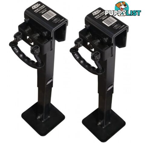 Ark XO 850mm Drop Down Corner Steady Lift Jack BLACK - 2 PACK