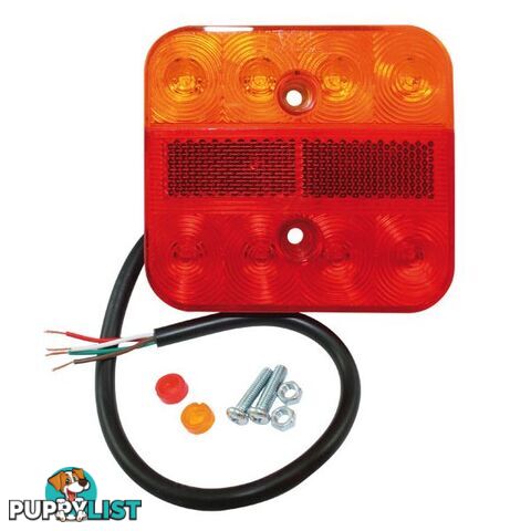 Ark LDU10 12V LED Trailer Tail Light Lamp Submersible Ultra Slim 100 x 90mm