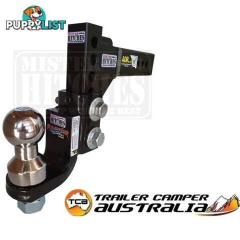 MISTER HITCHES RAPTOR 4500KG SUPER DUTY ADJUSTABLE HITCH - 63.5MM / 2-1/2" SHANK SUIT RAM SILVERADO GMC FORD F-SERIES