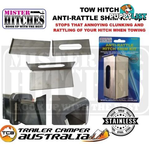 MISTER HITCHES ANTI-RATTLE HITCH SHIM KIT 3PC (MHARSK)