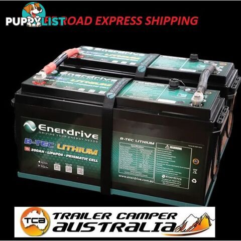 Enerdrive B-TEC 12V 2x200Ah G2 Lithium Battery with parallerÂ  LINK 95mm2