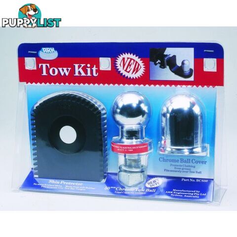 Ark Chrome Tow kit - Shin protector, 3.5t 50mm tow ball & tow ball cover