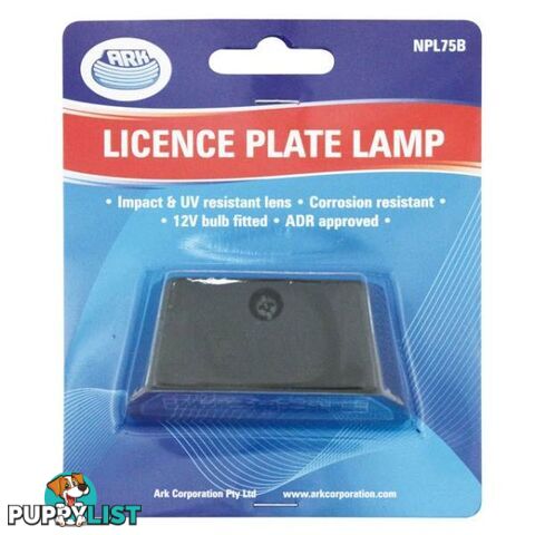 Ark 12v License Plate Lamp With Globe