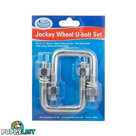 Ark Jockey Wheel U Bolt Set - Swivel, 50 x 50mm