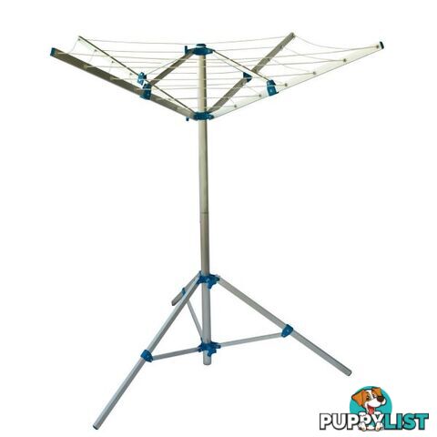 CARAVAN FOLDING CLOTHES LINE AIRER LIGHTWEIGHT ALUMINIUM WITH PEGS & BAG