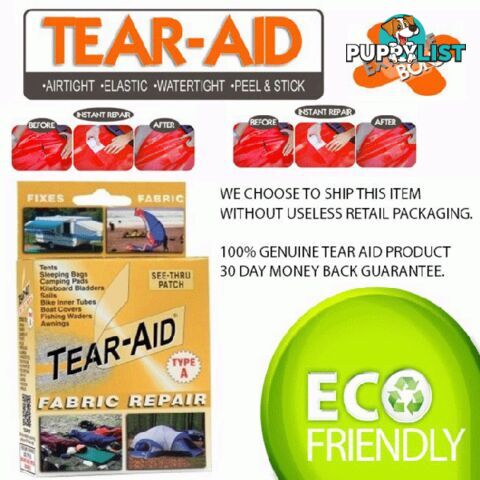 Tear Aid Type A Fabric repair patch kit for Canvas Rubber Neoprene Nylon Gortex