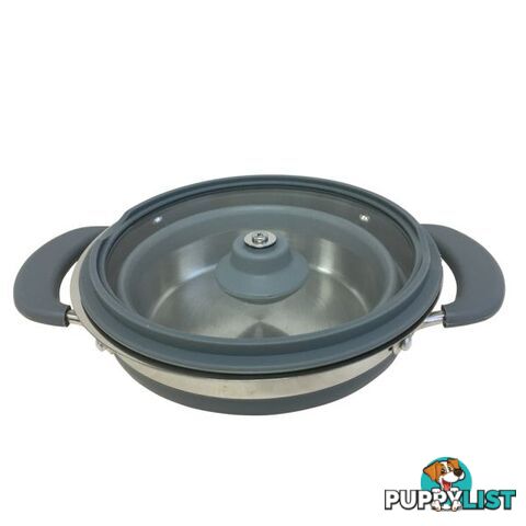 Supex 1.0L Collapsible Silicone Saucepan Camping Pot Caravan Camper