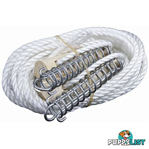 Double Spring Guy Rope Kit with Wood Slide 6mm rope