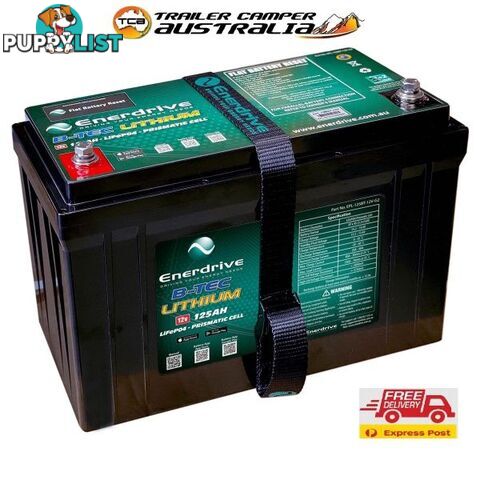 Enerdrive ePOWER B-TEC 12V 125Ah Gen 2 Lithium Battery with Bluetooth