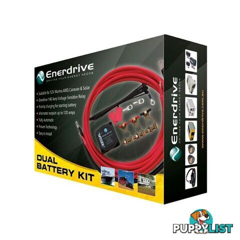 Enerdrive 12V Dual Battery VSR Isolator System 140 Amp DIY Kit EN61010