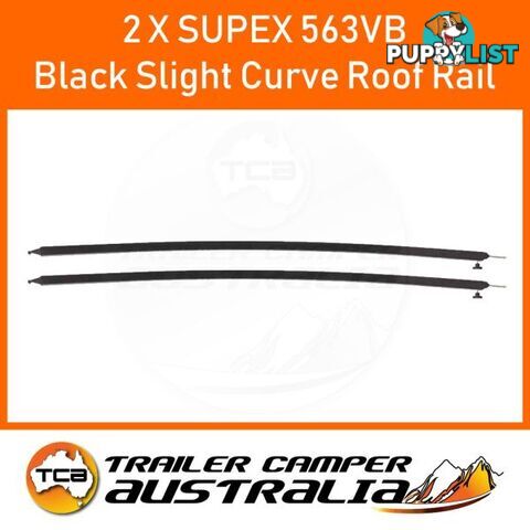 2 x Supex Slight Curve Roof Rail Black