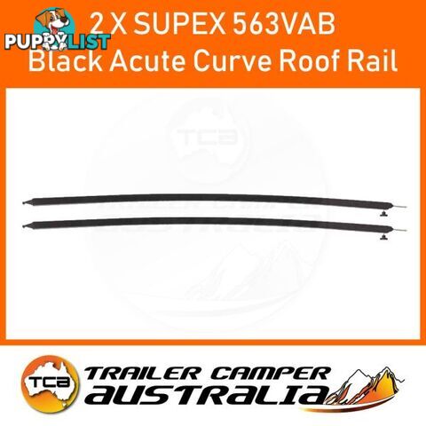 2 x Supex Acute Curve Roof Rail Black