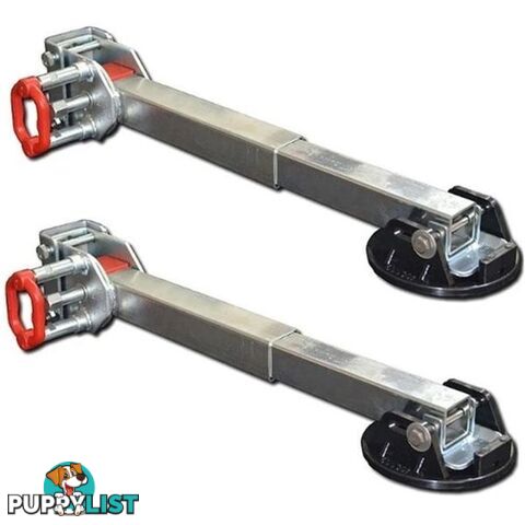 2x ALKO 590mm Drop Down Stabiliser Leg Corner Steady AL-KO Big Foot Design