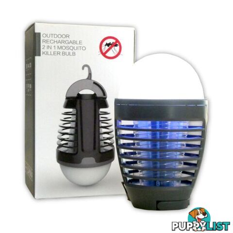 2-1 Portable Mosquito Bug Zapper Lantern LED Outdoor Light Rechargeable battery