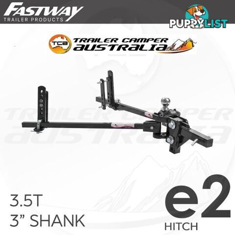 Fastway E2 Trunnion Sway Control WDH Weight Distribution Hitch 3.5T 3" Shank