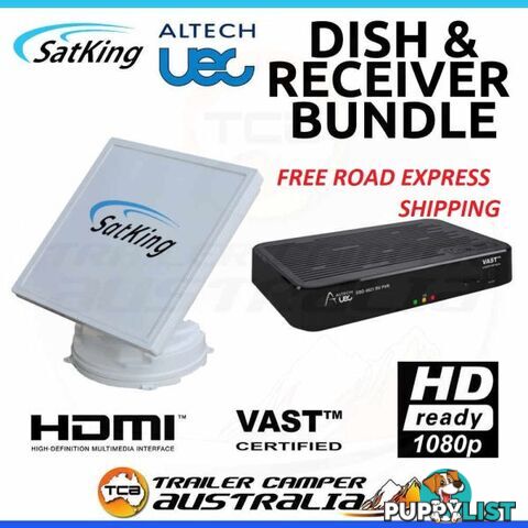 Satking ProMax Plus(2024) Auto Motorised Satellite Dish + Vast DSD5000 Receiver