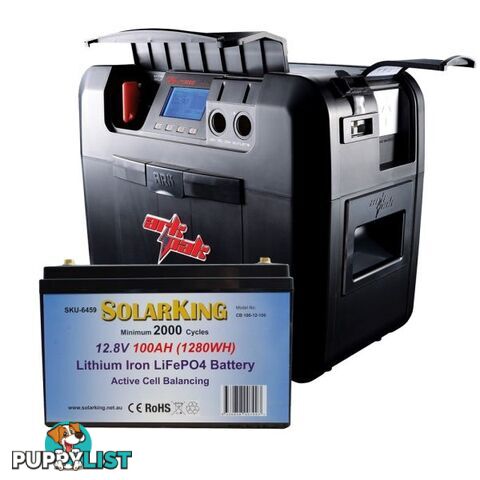 ArkPak AP730 Portable Battery Box + 100Ah Solarking Lithium LiFePo4 Battery