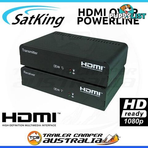 SatKing HDMI Over Power Line Transmitter & Receiver Full HD 1080P IR Extender